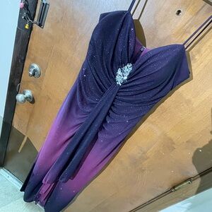 Reign Purple and Pink Gradient Prom Dress